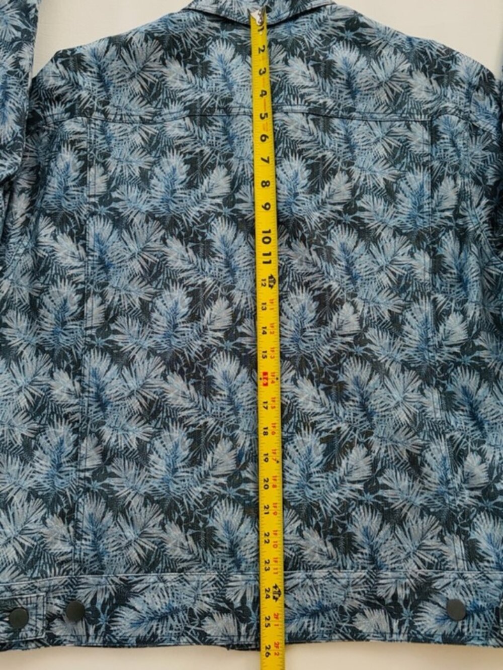 Tallia Sport Men's Blue Leaf Trucker Jacket Cotton Stretch size Large - Picture 9 of 16
